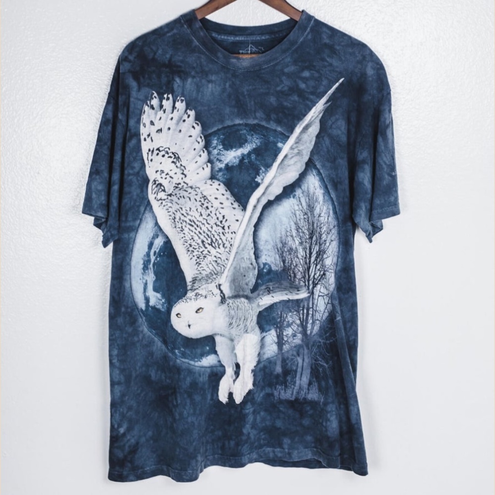 Vintage Y2K blue tie-dye t-shirt